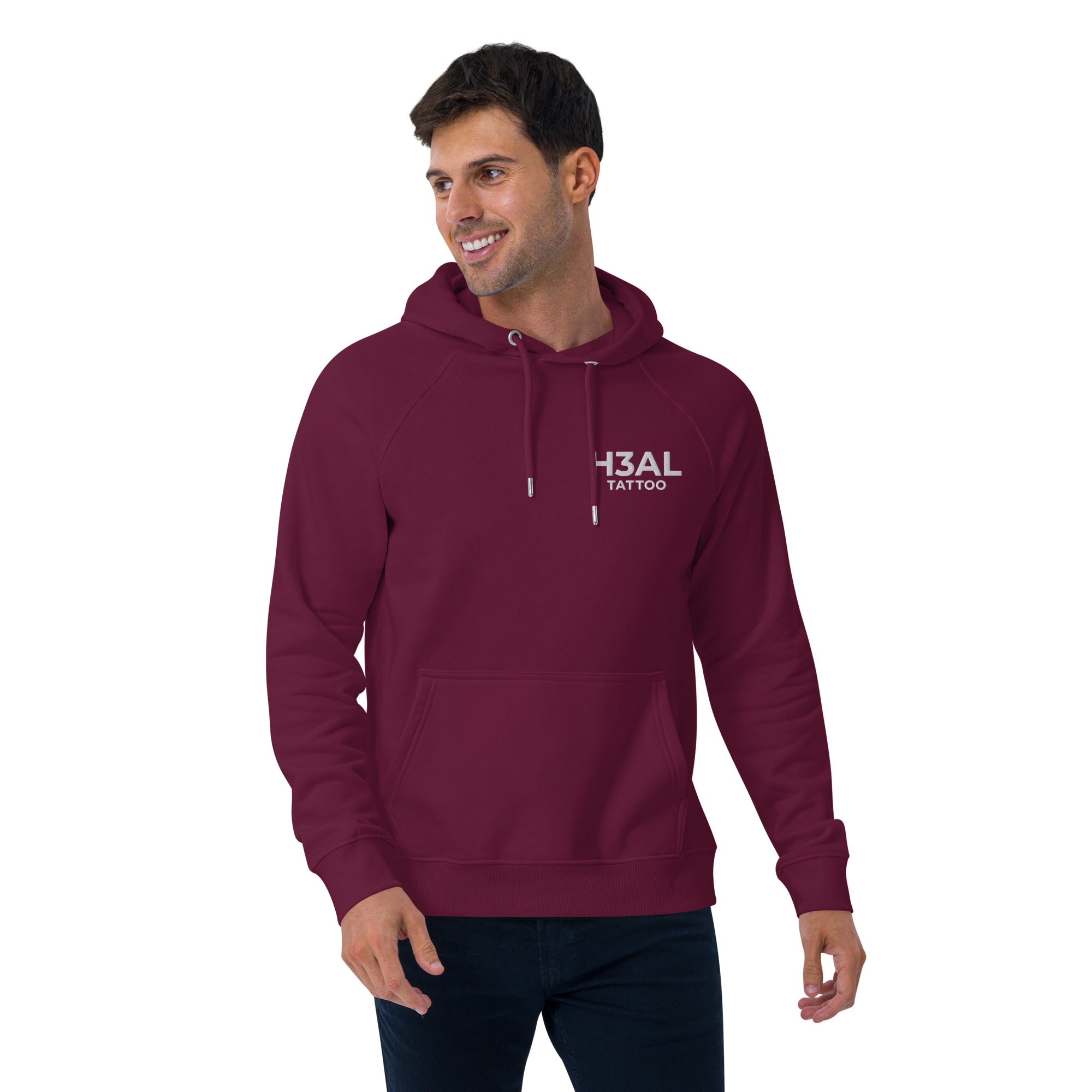 Men eco raglan hoodie