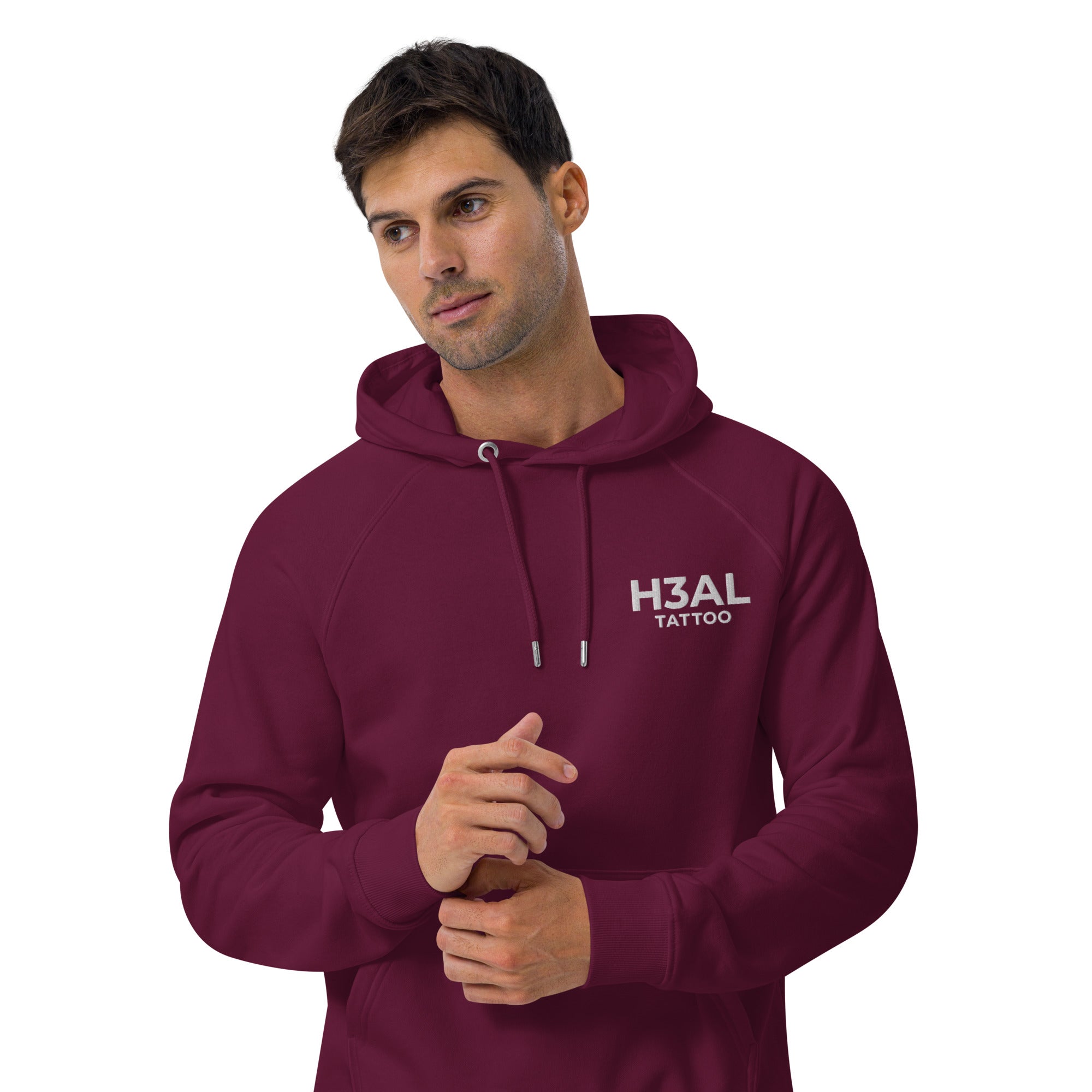 Men eco raglan hoodie