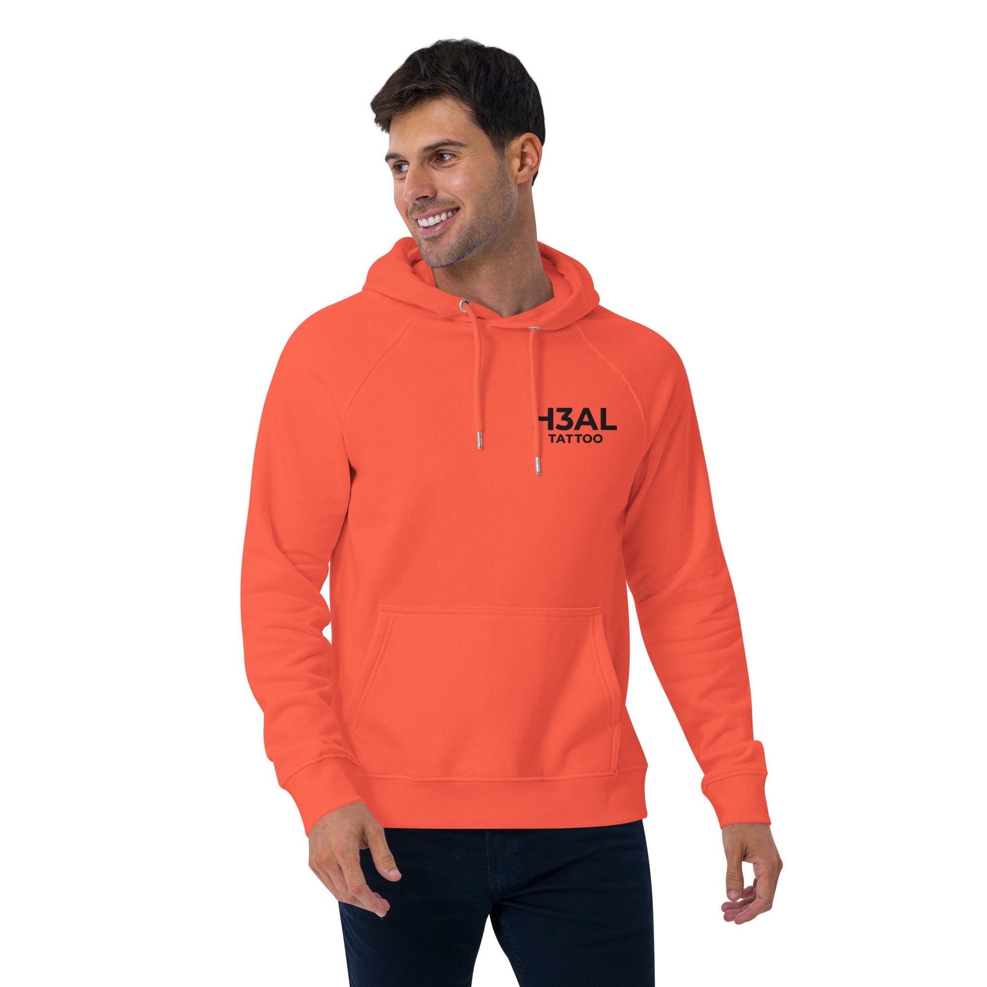 Men eco raglan hoodie