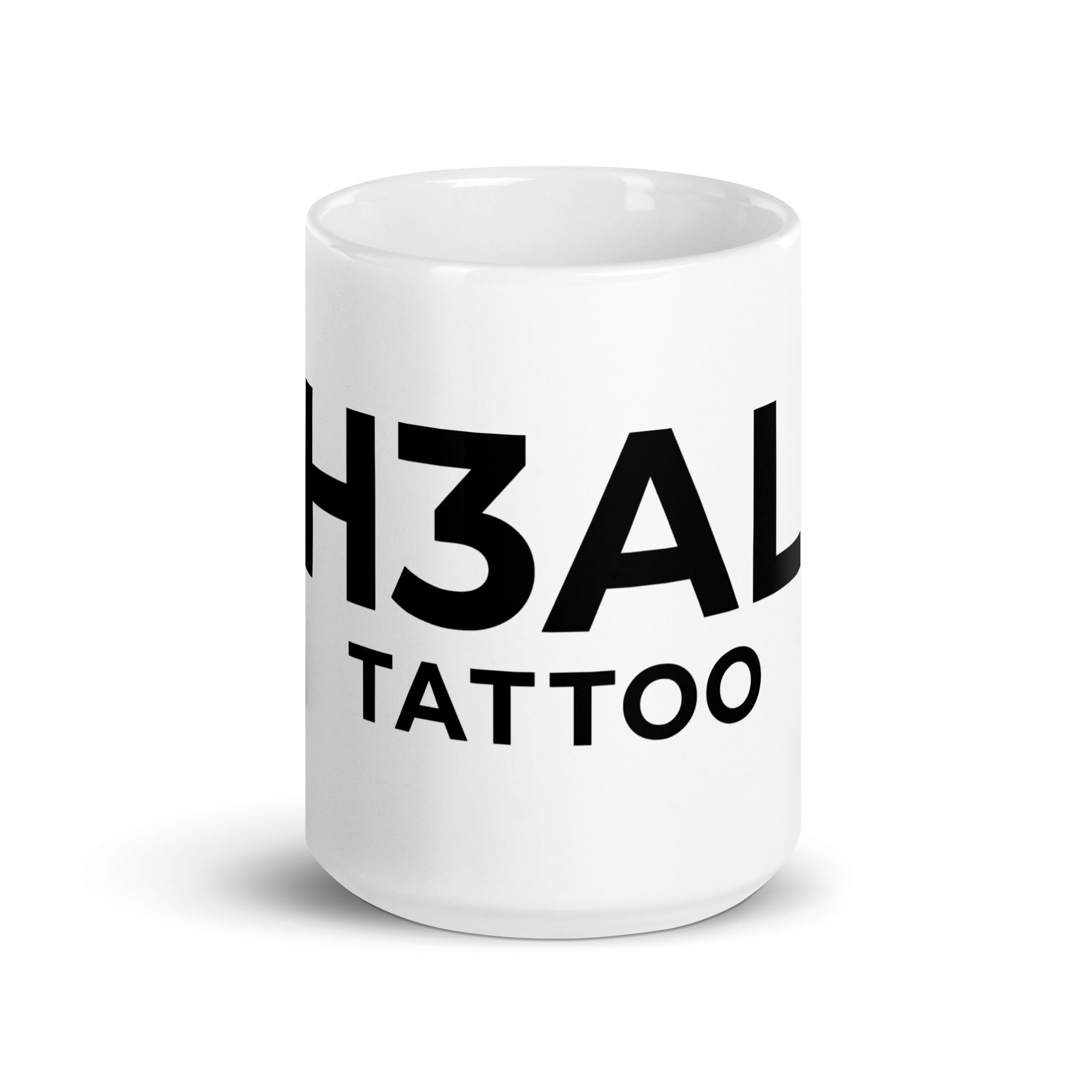 White glossy mug