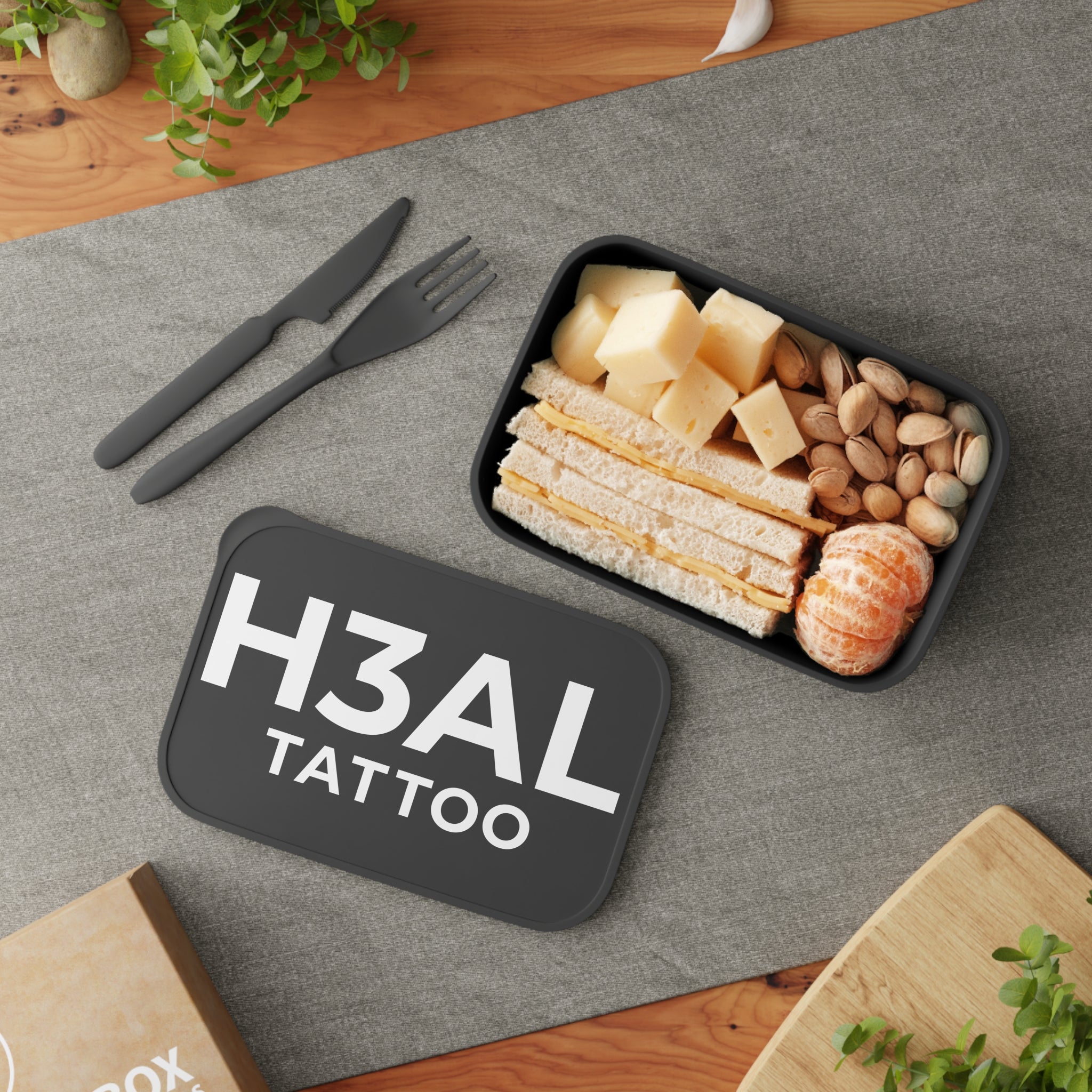 H3AL TATTOO PLA Bento Box with Band and Utensils