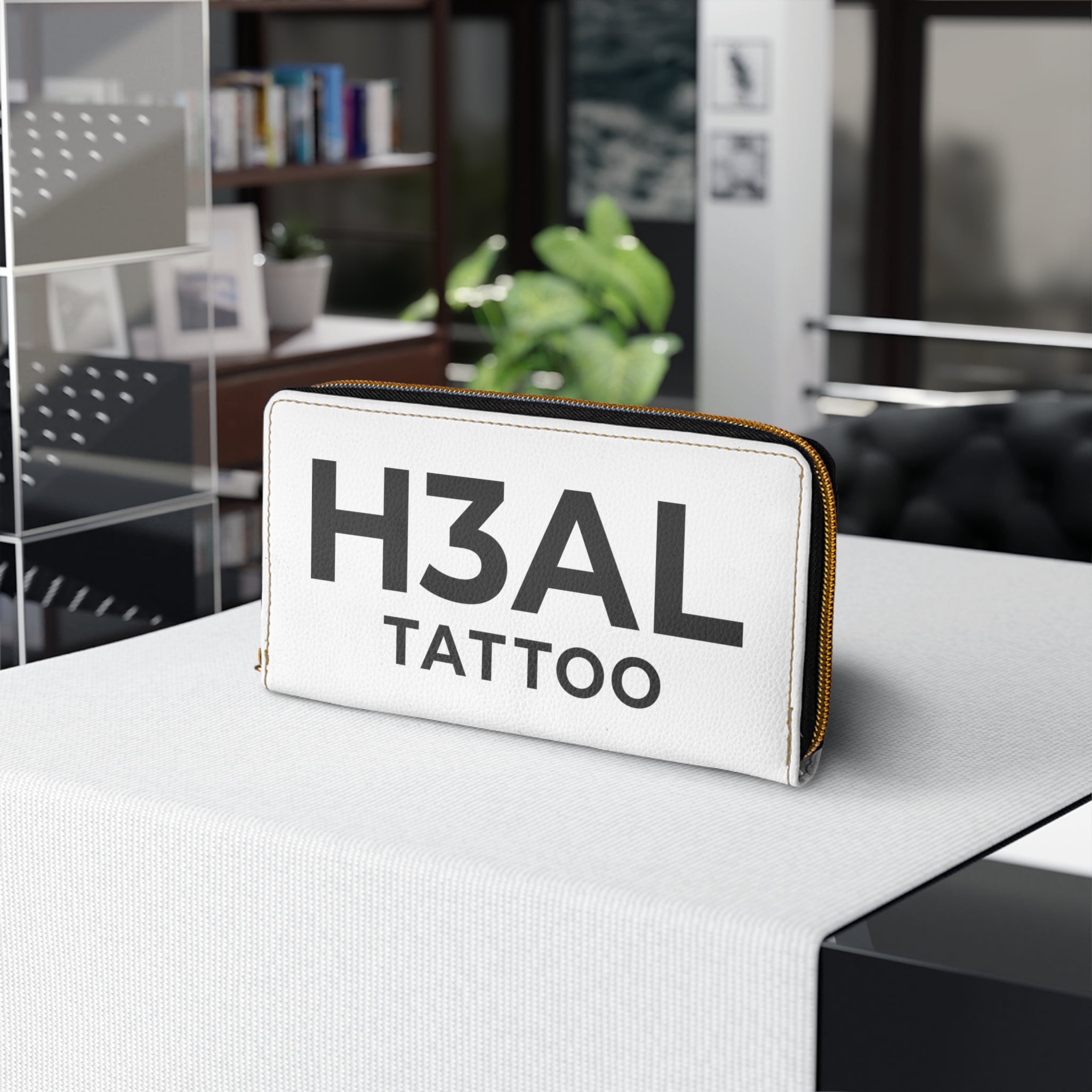 H3 AL Tattoo Zipper Wallet