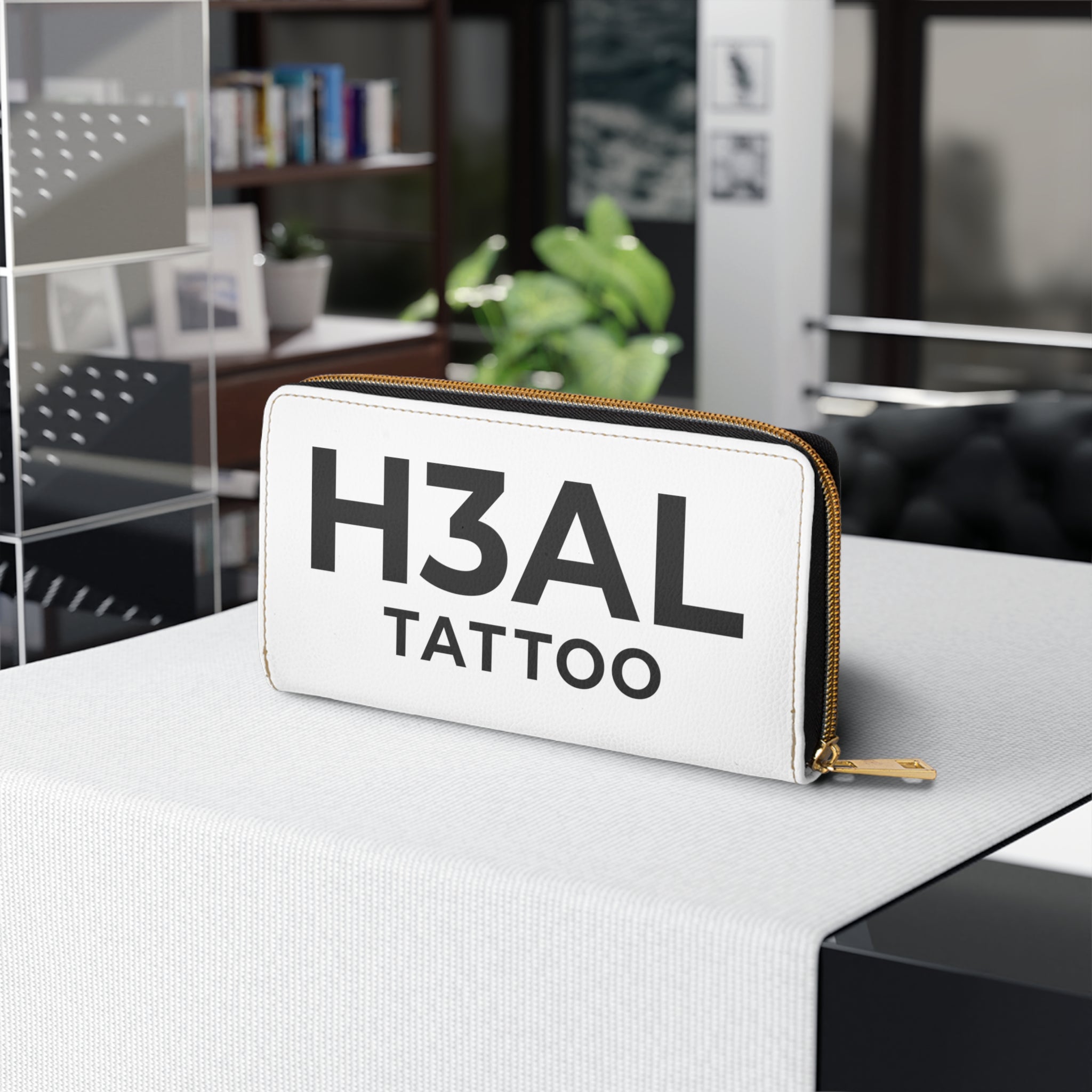 H3 AL Tattoo Zipper Wallet