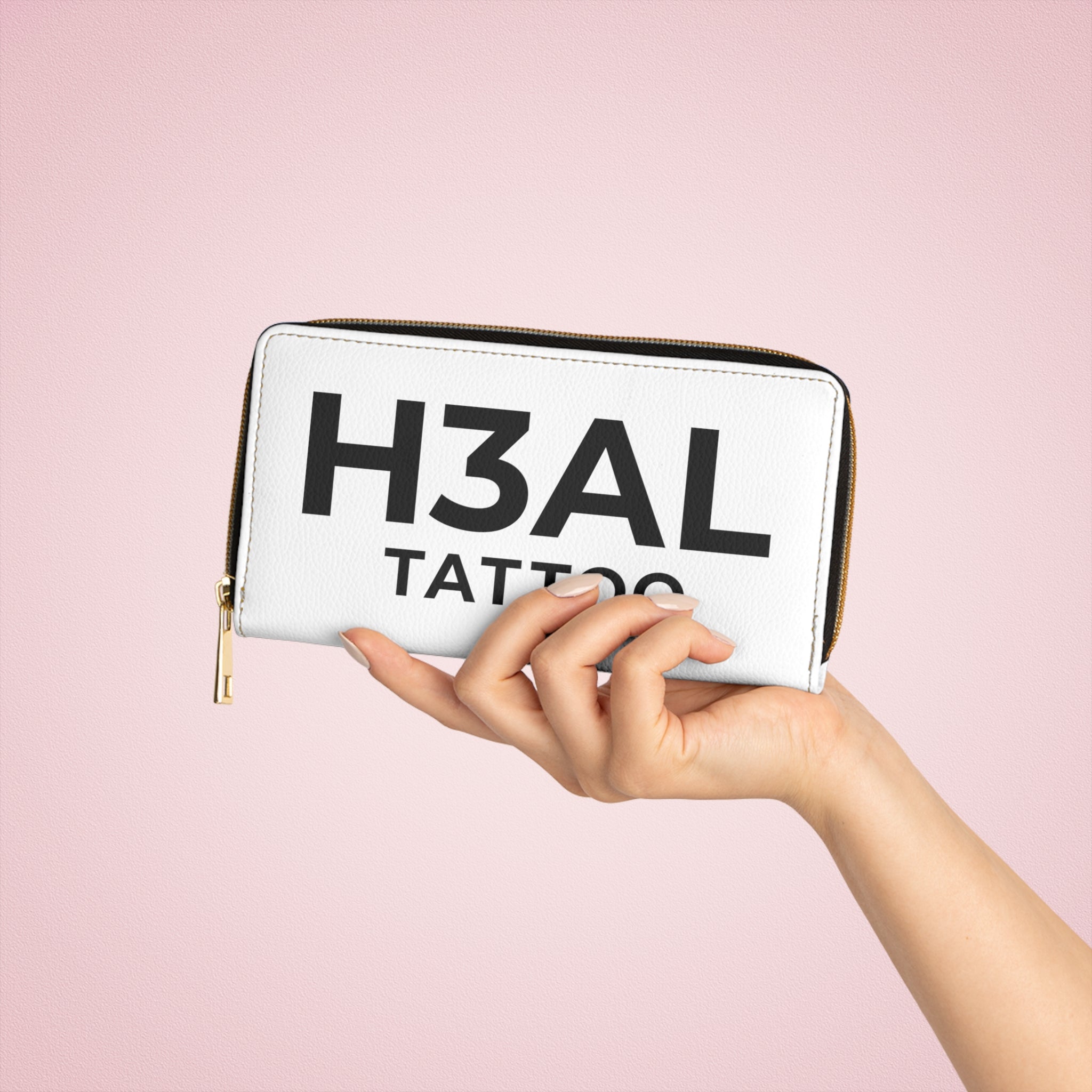 H3 AL Tattoo Zipper Wallet